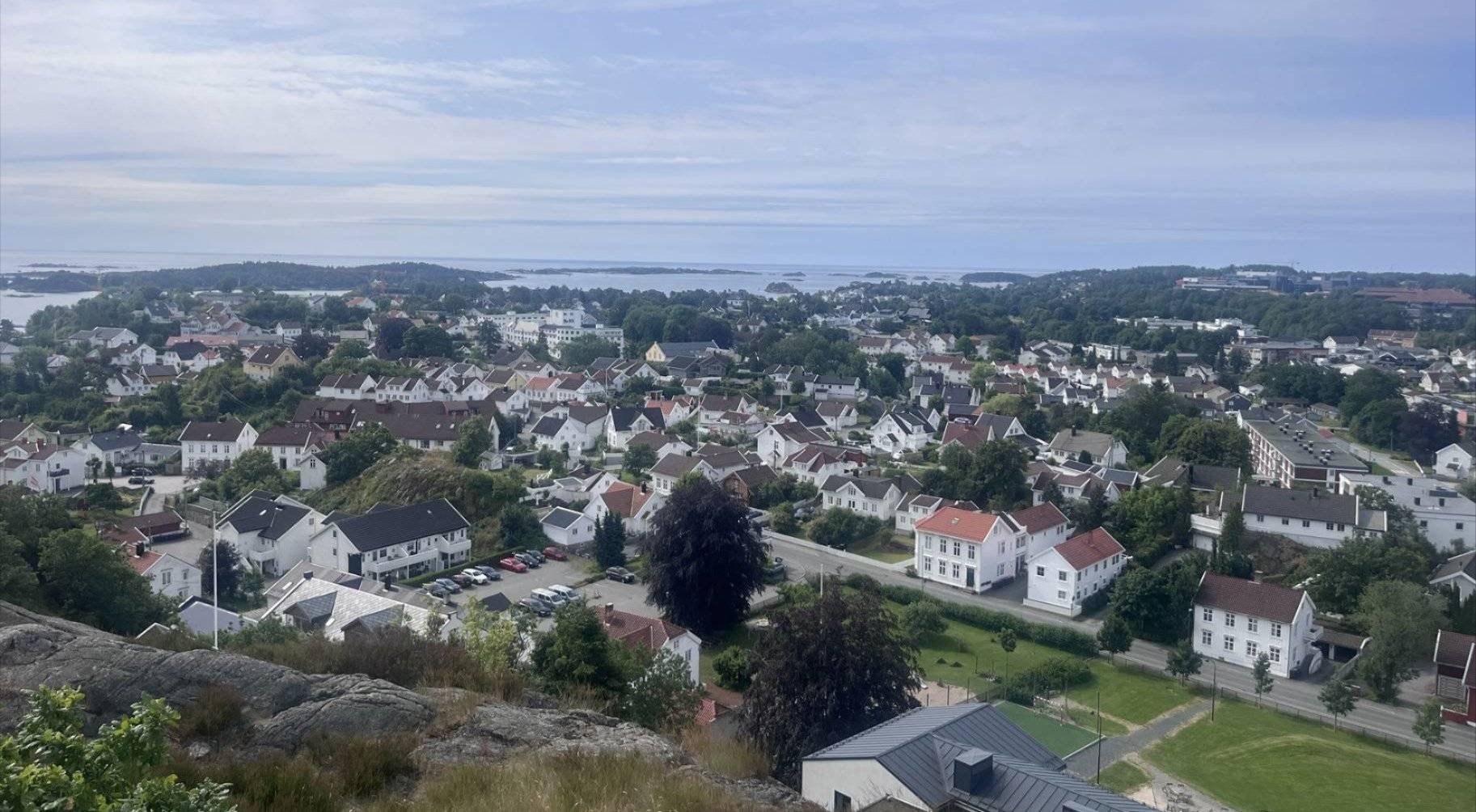 Oversiktsbilde over Grimstad